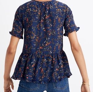 💐SALE! Madewell Silk Peplum Top